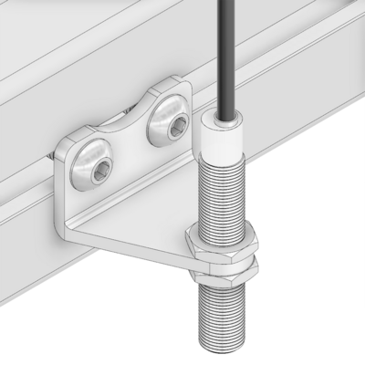 66-208-1 MODULAR SOLUTIONS ALUMINUM BRACKET 8MM SENSOR HOLDING